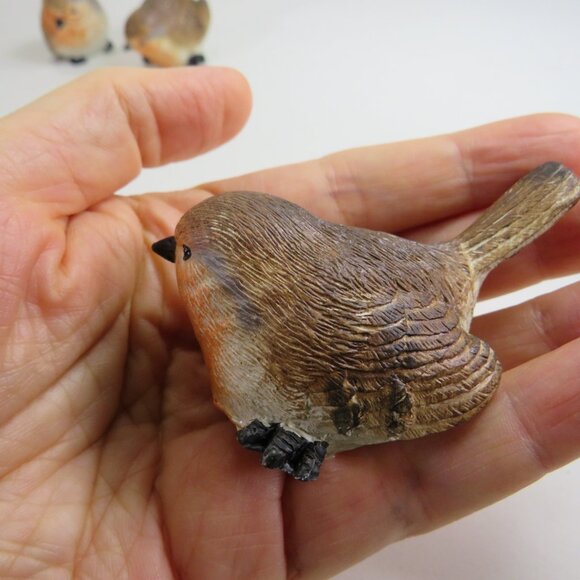 Resin (3) Bird Figurines Brown & Orange (2 are duplicates) - Picture 10 of 13